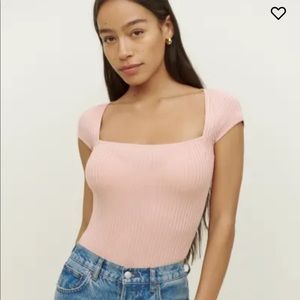 Reformation Bardot knit top